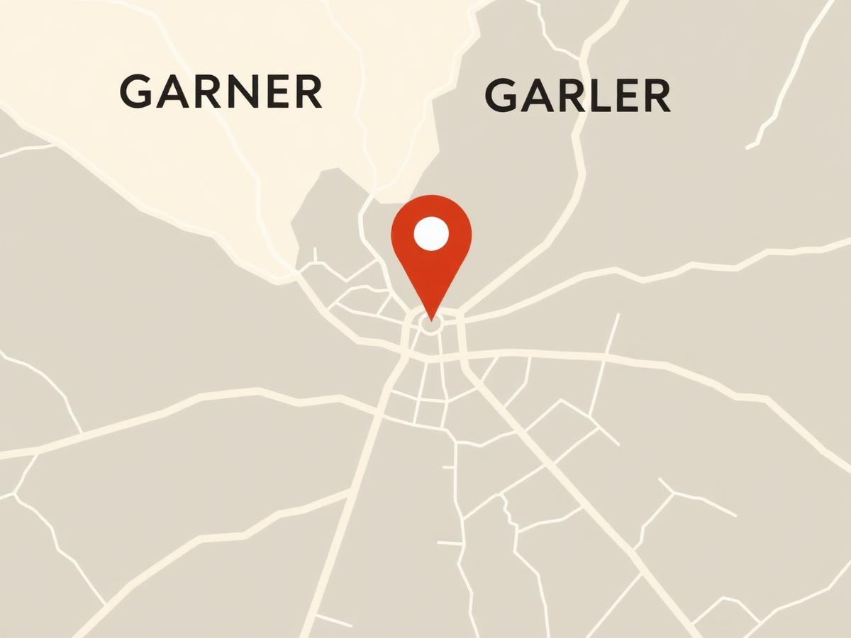 Map to Garner NC DUI defense lawyer office.